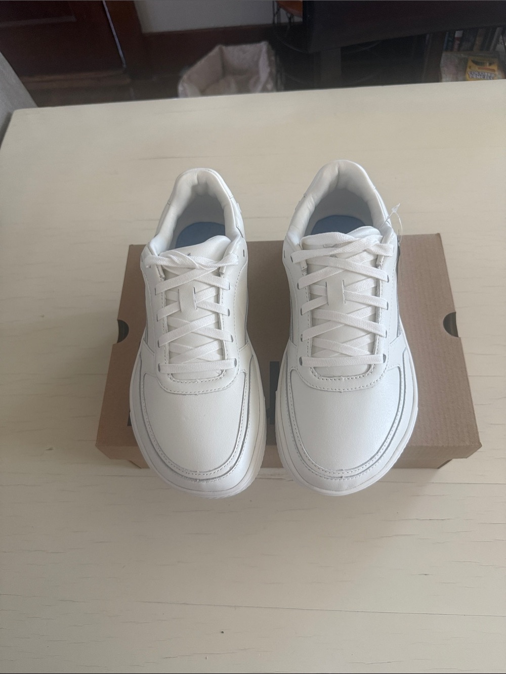 Adapt White Leather Trainers by Flux